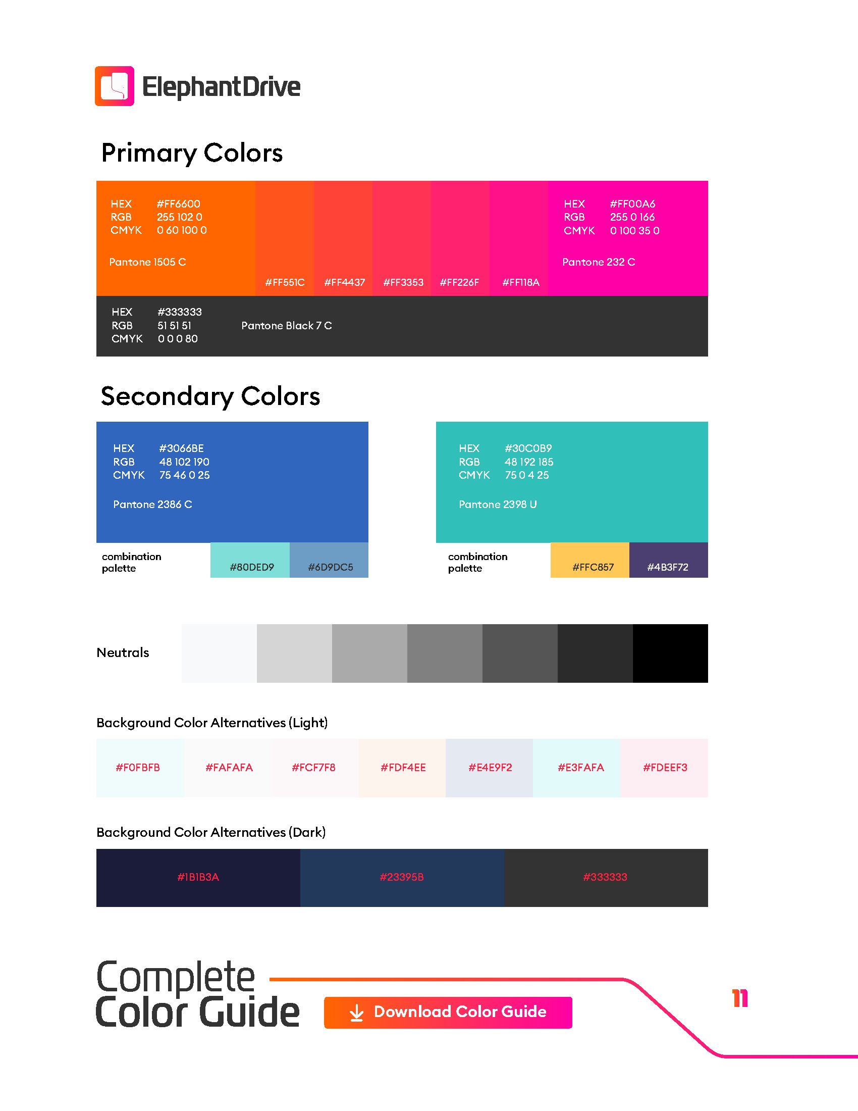 ElephantDrive Color Palette